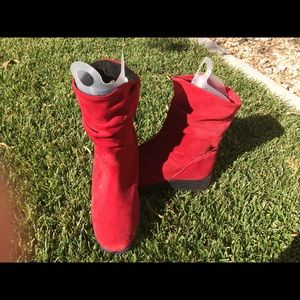 Red Suede Canadian All Weather Waterproof Boots